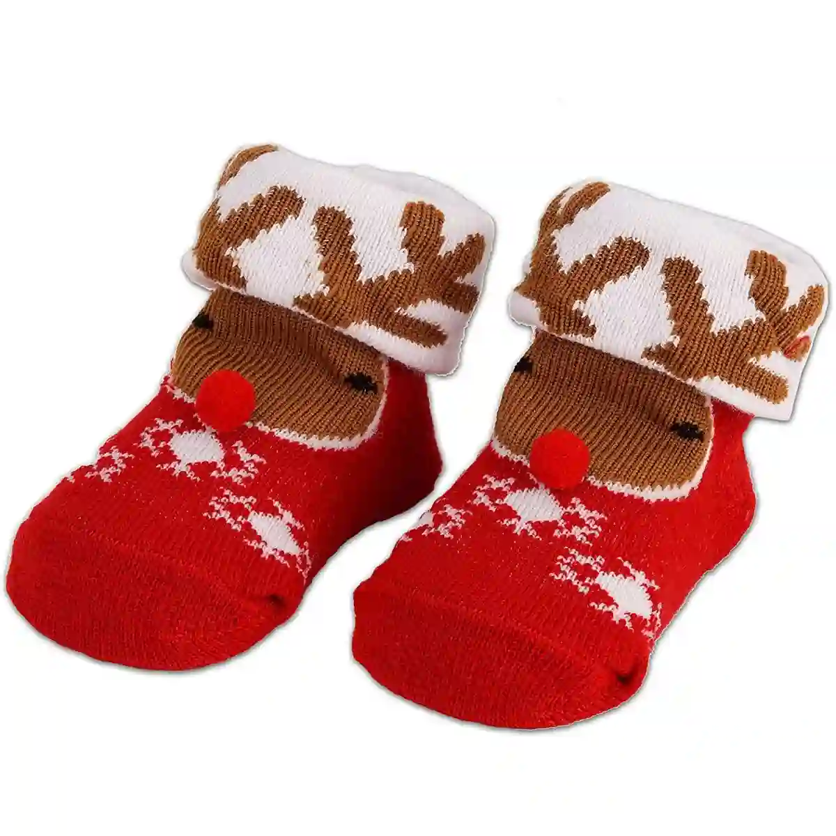 Set 4 Paia Di Calze Neonato Da 0-12 Mesi, Tema Natale 3 Set 4 Paia Di Calze Neonato Da 0-12 Mesi, Tema Natale - immagine 3