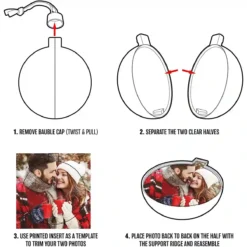 Set 4 Palline Di Natale Personalizzabili Con Foto -Offerte Playmobil || Villeroy & Boch || Ravensburger Negozio set 4 palline di natale personalizzabili 3