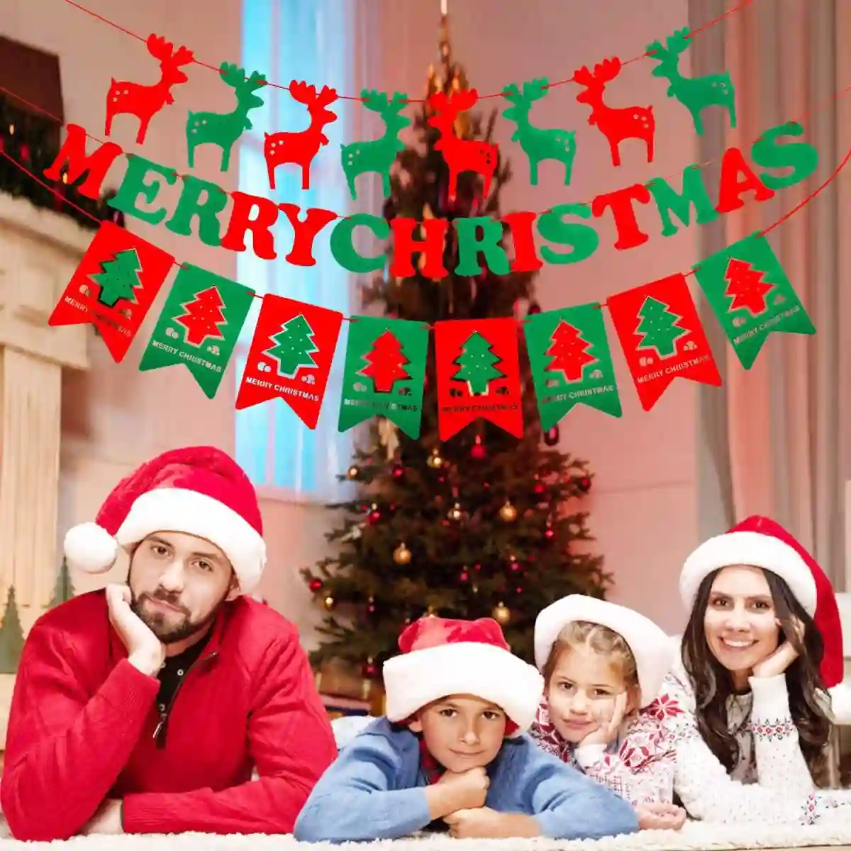 ❄ Set 5 Banner Natalizio, Striscione Buon Natale 4 ❄ Set 5 Banner Natalizio, Striscione Buon Natale - immagine 4