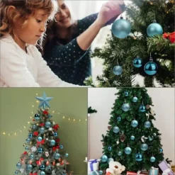 Set 50 Palline Albero Di Natale Blu E Azzurre, Opache E Lucide -Offerte Playmobil || Villeroy & Boch || Ravensburger Negozio set 50 palline albero di natale blu e azzurre 4