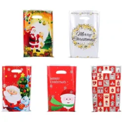 Set 50 Sacchetti Per Caramelle Di Natale, Bustine In PVC