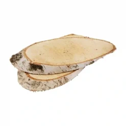 Set 7 Centrotavola Dischi In Legno Da 15 X 9 Cm, Per Natale