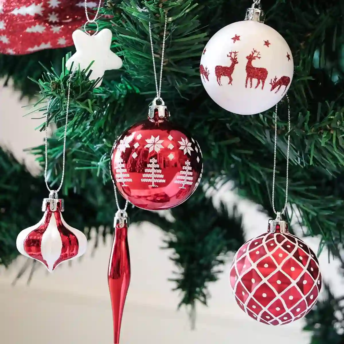 Set 70 Decorazioni Per Albero Di Natale, Con Palline E Ornamenti 4 Set 70 Decorazioni Per Albero Di Natale, Con Palline E Ornamenti - immagine 4