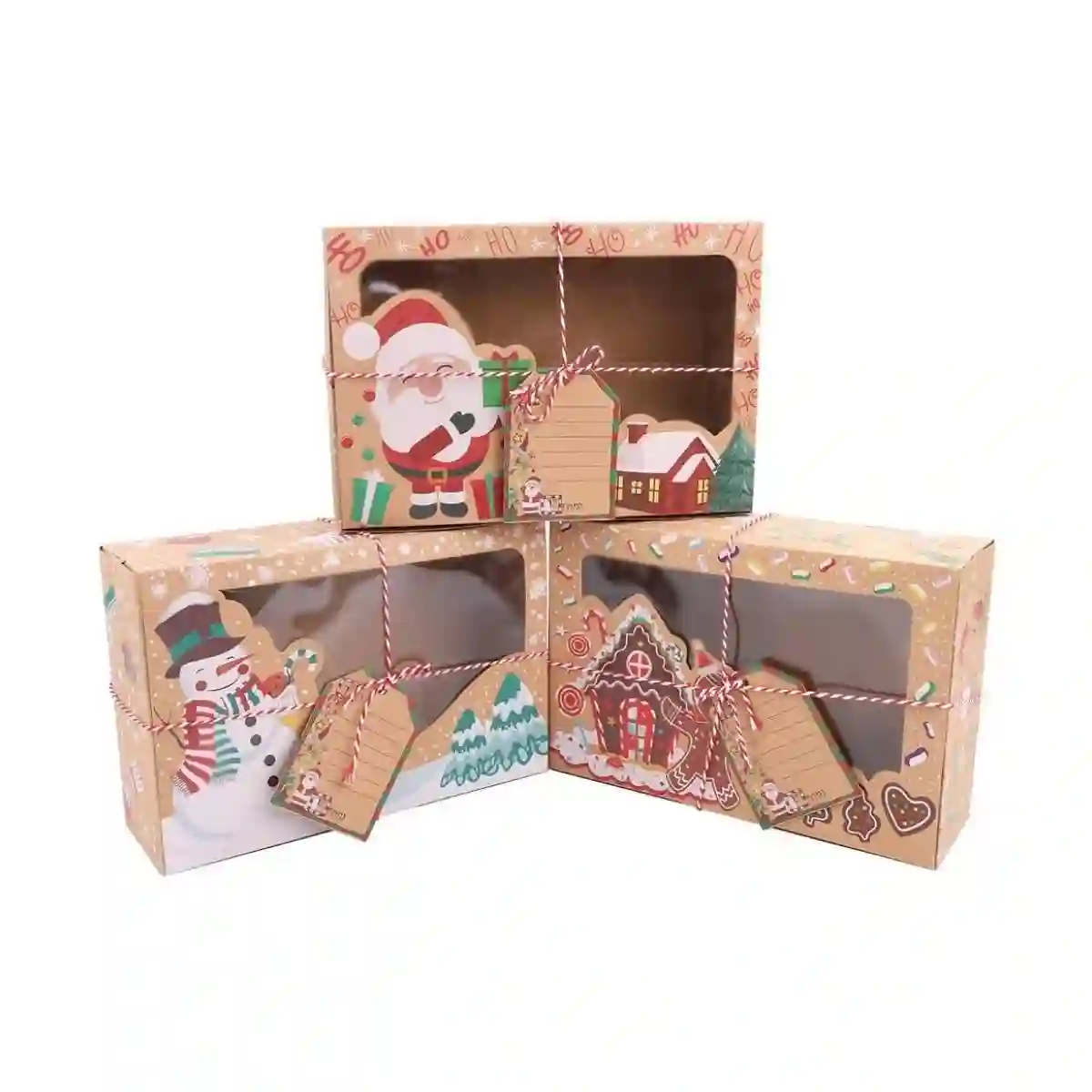 Set Da 12 Scatole Per Reali Di Natale, In Cartoncino 1 Set Da 12 Scatole Per Reali Di Natale, In Cartoncino