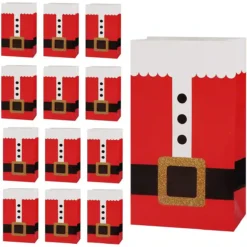 Set Da 20 Scatole Regalo Natale, Design Tuta Babbo Natale