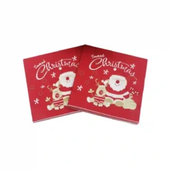 Set Da 20 Tovaglioli Di Natale Merry Christmas, Decorazioni Tavola