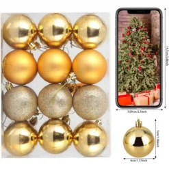 Set Da 24 Palline Per Albero Di Natale Oro Classiche Retrò -Offerte Playmobil || Villeroy & Boch || Ravensburger Negozio set da 24 palline per albero di natale oro 2