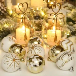 Set Da 30 Palline Di Natale 6 Cm, Eleganti, Oro E Bianche -Offerte Playmobil || Villeroy & Boch || Ravensburger Negozio set da 30 palline di natale 6 cm eleganti 2