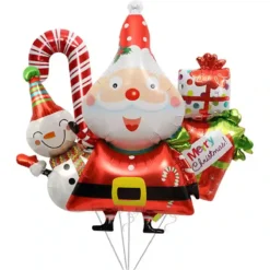 Set Da 4 Foil Di Natale, Palloncini Per Allestimenti