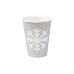 Set Da 50 Bicchieri Di Carta Fiocco Di Neve, Per Natale O Feste