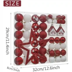 Set Da 60 Palline Di Natale, 3-5 Cm Tradizionali Rosse E Bianche -Offerte Playmobil || Villeroy & Boch || Ravensburger Negozio set da 60 palline di natale 3 5 cm tradizionali 2