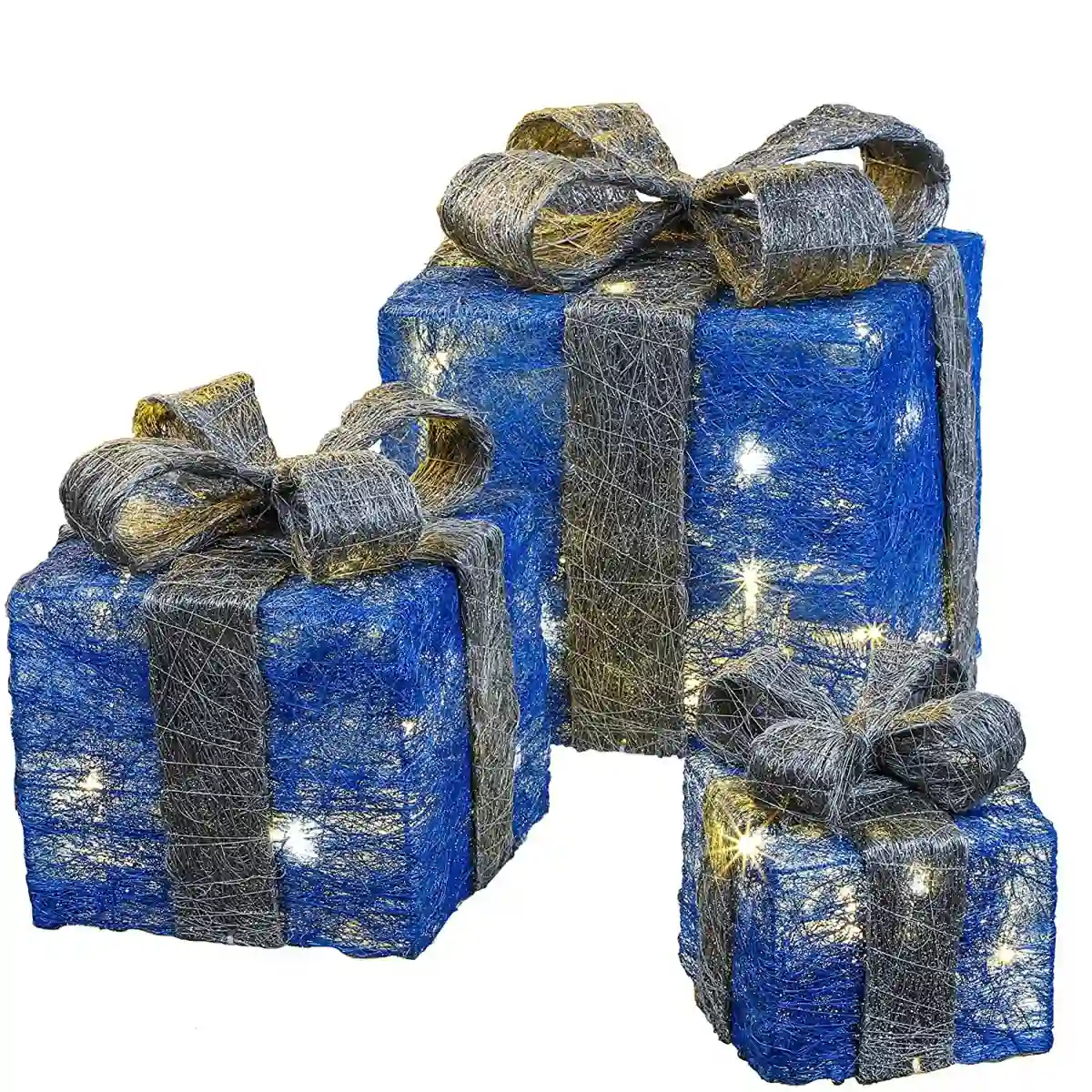 Set Da Scatole Con 3 Luci A LED Decorative Per Regali Di Natale 1 Set Da Scatole Con 3 Luci A LED Decorative Per Regali Di Natale