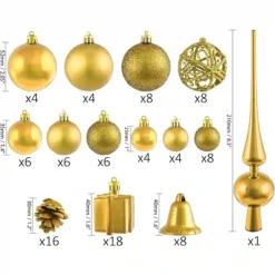 Set Di 101 Decorazioni E Palline Oro Per Albero Di Natale -Offerte Playmobil || Villeroy & Boch || Ravensburger Negozio set di 101 decorazioni e palline oro per albero di natale 3