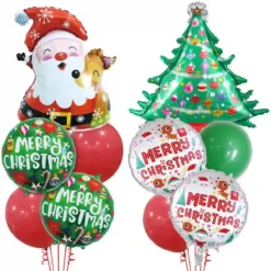 Set Di 6 Palloncini Di Natale, In Foil