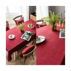 Tovaglia Rossa Con Bordo Ricamato E Colorato, Per Natale -Offerte Playmobil || Villeroy & Boch || Ravensburger Negozio tovaglia rossa con bordo ricamato 3
