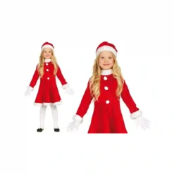Travestimento Da Babbo Natale Per Bambina, Completo Di Cappello